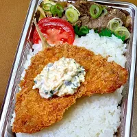 アジフライと焼肉弁当|ichiさん