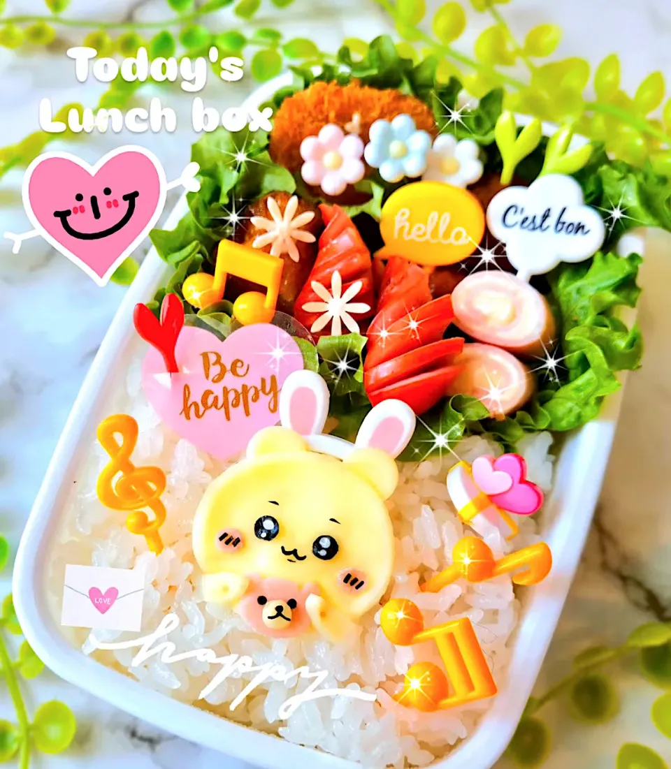 お孫ﾁｬﾝ2号♡お弁当💕                               ちいかわ(ˊ⸝⸝o̴̶̷  ̫ o̴̶̷⸝⸝ˋ)|mamacoさん