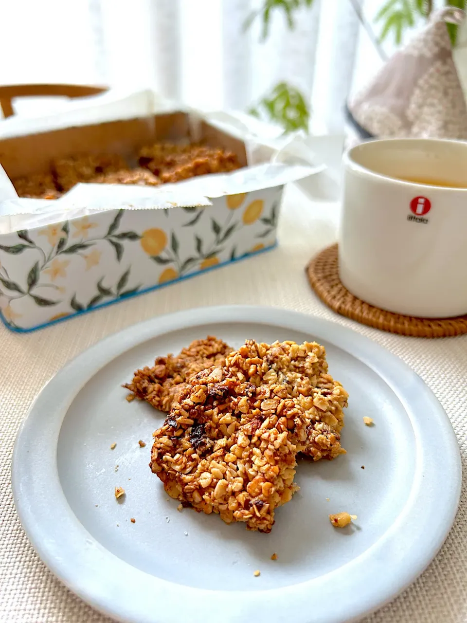 とんちんさんの料理 オートミールクッキー〜バター、卵、小麦粉不使用|むぎこさん