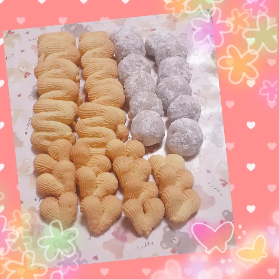紫芋のブールドネージュと絞り出しクッキー|えりにゃんさん