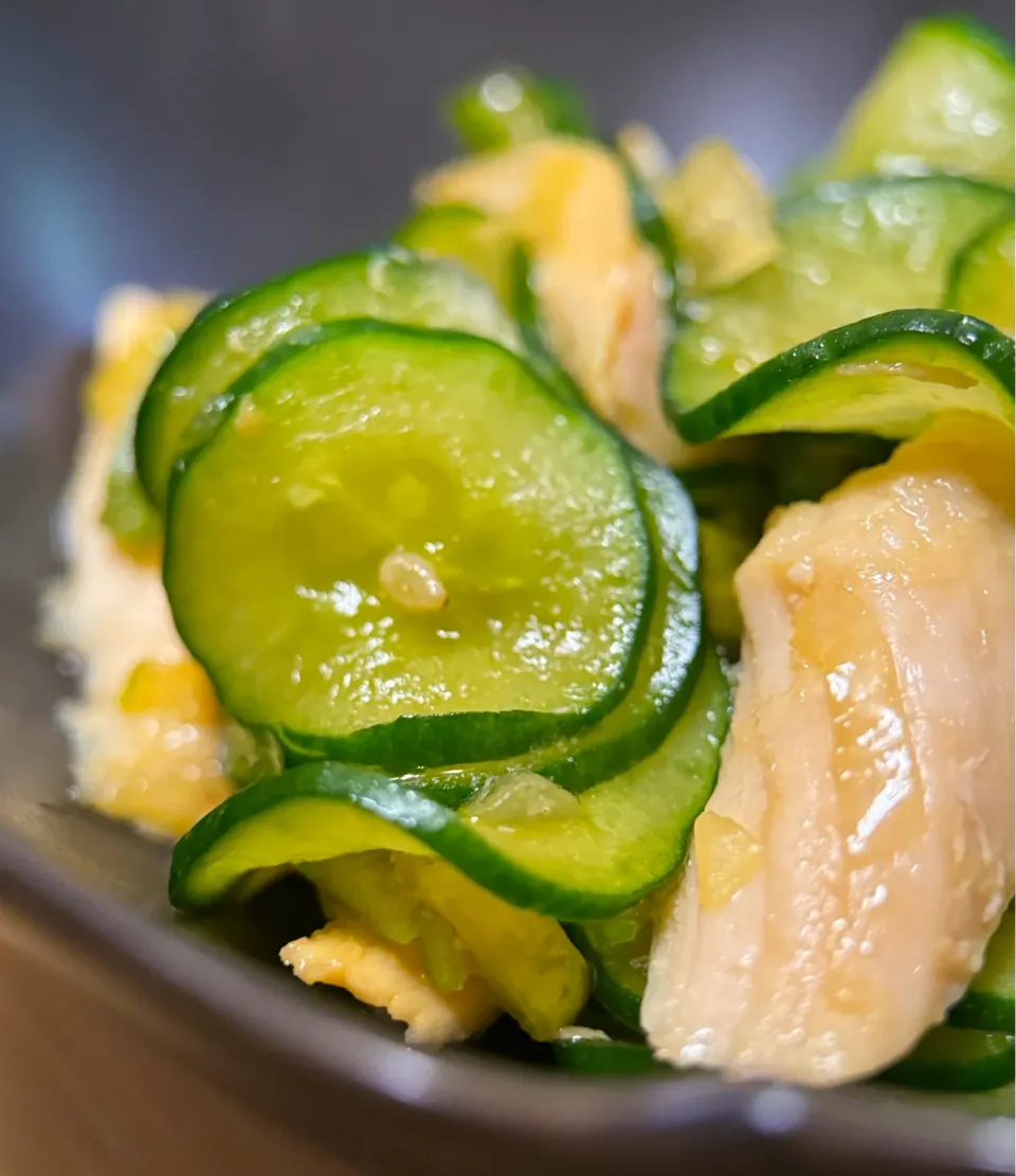 ささみときゅうりの香味だれ|こりちゃんさん