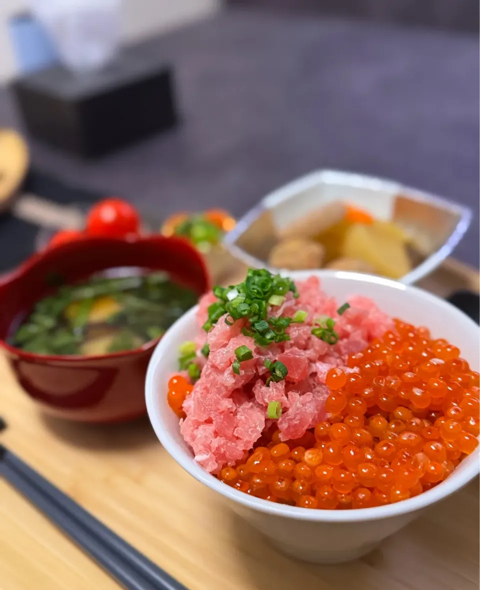 ネギトロいくら丼|こりちゃんさん