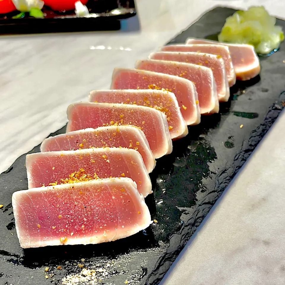 ビンチョウマグロのステーキ|ぎんさん