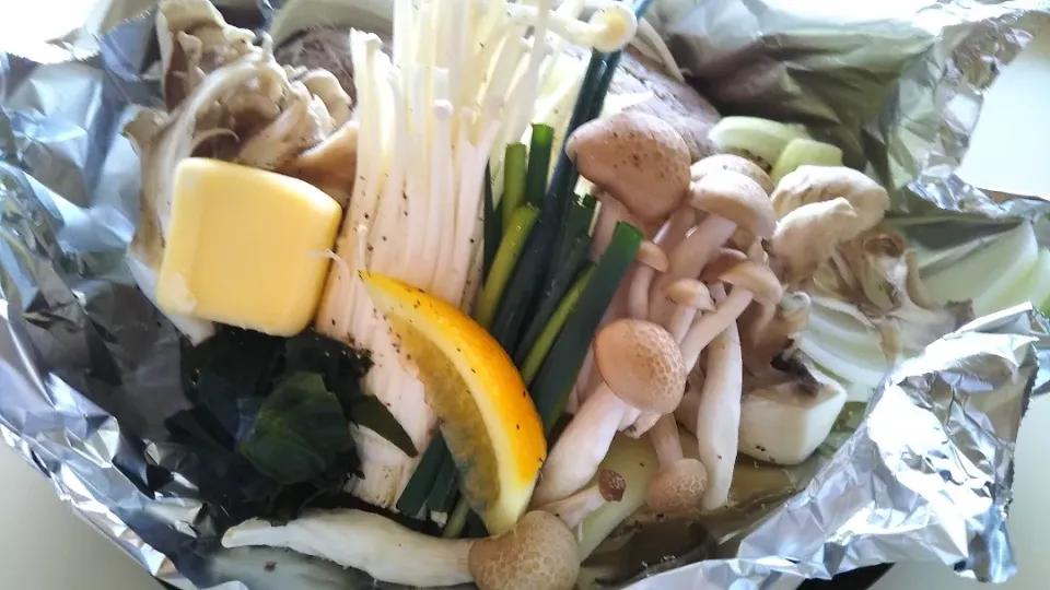 ヘルシーきのこたっぷりホイル焼きハンバーグ|justice🍎IWATE🍎さん