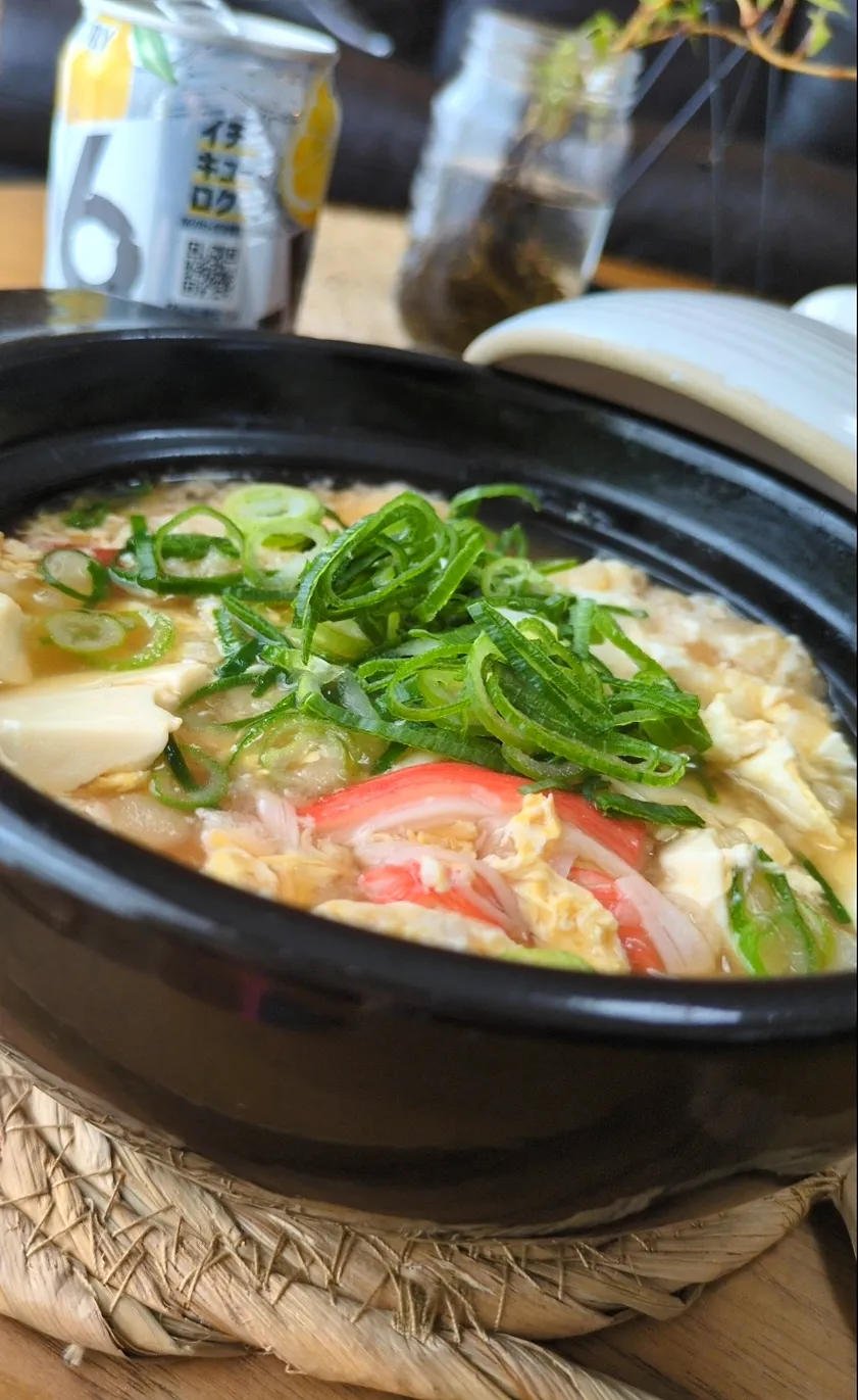 豆腐とｶﾆｶﾏの卵とじ|まりおさん
