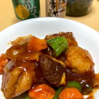 単身赴任中の男飯(酢豚)|おおもりの星さん