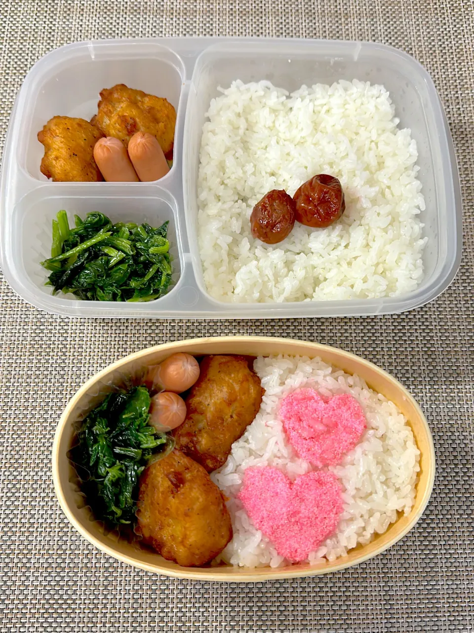 バレンタイン弁当。旦那さん、娘弁当。|ゆーこ。さん