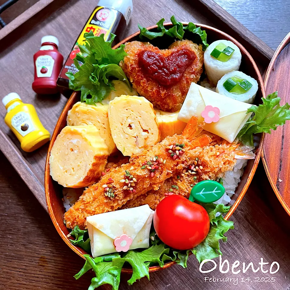 エビフライ&ウィンナーフライ弁当🍱|まぁちゃんさん