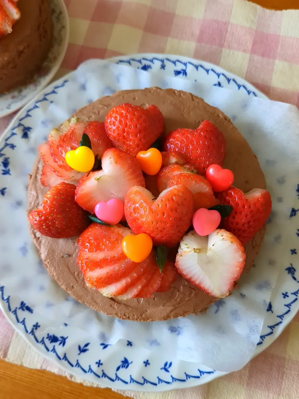 息子とパパへ💝バレンタイン生チョコケーキ🎂🍫|まゆめろさん