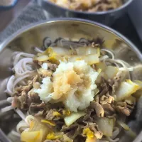 肉おろしぶっかけうどん（温）|テケテケさん