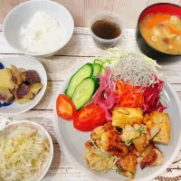 鶏肉と厚揚げのネギマヨポン焼き|chou  chouさん