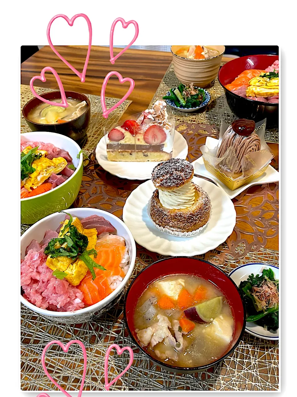 海鮮丼と豚汁でバレンタイン|🌼はなちゃん🌼さん