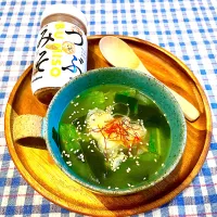 つぶみそと鶏がら出汁で 白菜のお漬物とワカメのスープ|KANAさん