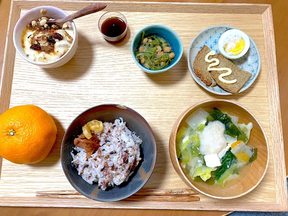 休日のゆっくり朝定食☀️|さくたえさん