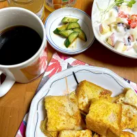 今日の朝ごはん。フレンチトースト。|くのっちさん