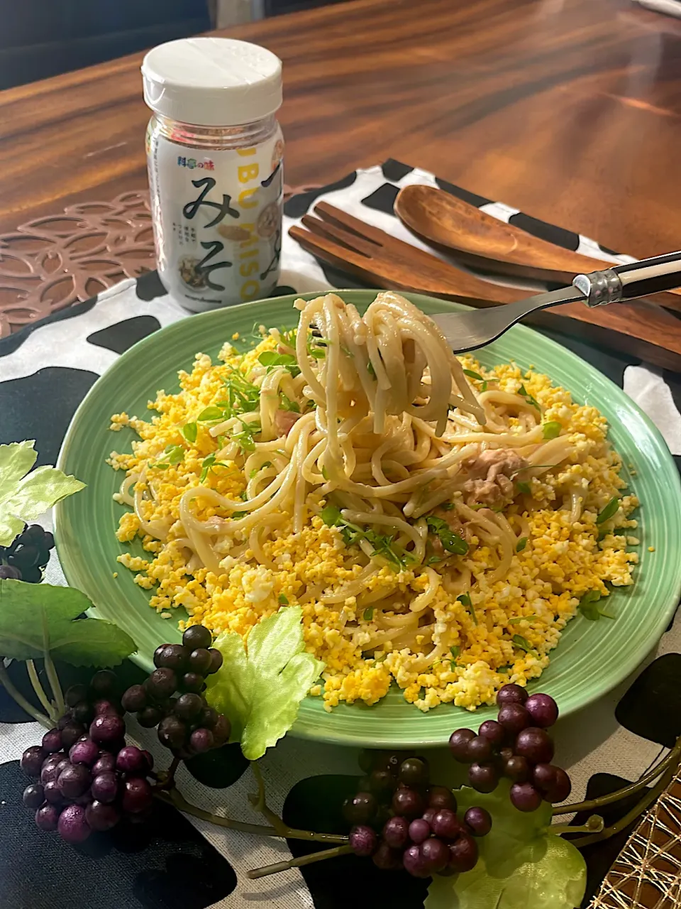 つぶみそでみそ変アレンジ‼️ツナマヨ✲︎つぶみそパスタ🍴🍝|🌼はなちゃん🌼さん