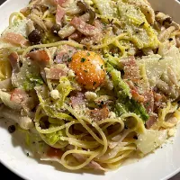 ベーコンと白菜とキノコのクリームパスタ|soraさん