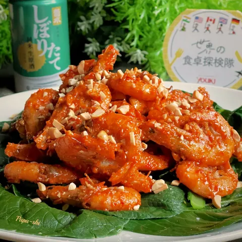 「ＸＯ醤」を使ってみたSnapdishの料理・レシピ写真:芝エビのエビマヨと菊水