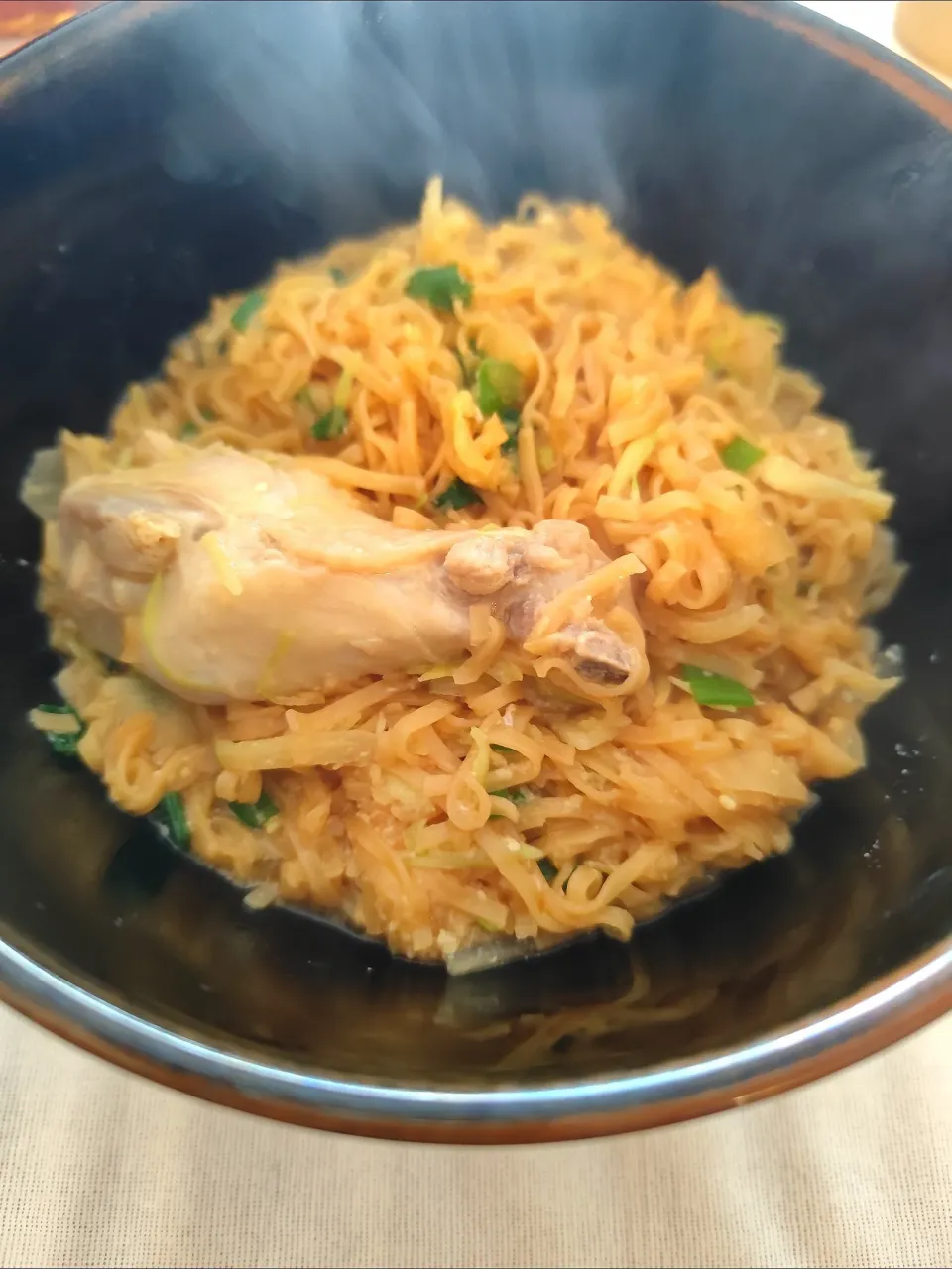 ローリングストックのチキンラーメン使い、昼ご飯|m.rafuさん
