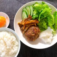 ハンバーグメインのお夕飯🌛| みーぬさん