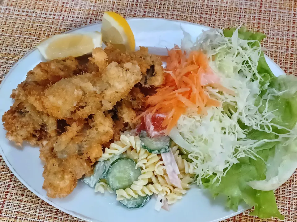 能登牡蠣祭り❗最初のお皿は義父の牡蠣フライ|ぱいんてーるさん