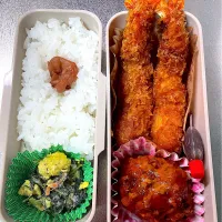 エビフライ肉だんご弁当|あおのりさん