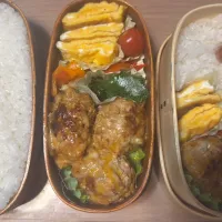 チーズハンバーグ弁当🍱| ふみふみさん