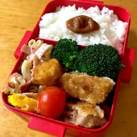 カツとマカロニサラダ弁当| ももちゃんのママさん