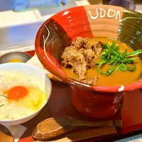 カレーうどんＴＫＧセット🤗|にゃあ（芸名）さん