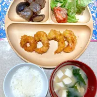 海老フライと蒟蒻椎茸甘辛煮|おしゃべり献立さん