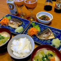 ノンアルデーの晩ご飯は、焼き鯖定食|じゅんさんさん