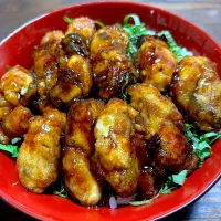 牡蠣の蒲焼き丼^_^ヤバうまい😋|きよっさんさん