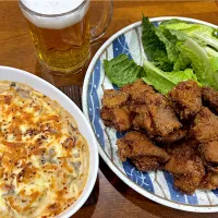 唐揚げ 堪能 晩ご飯|sakuramochiさん