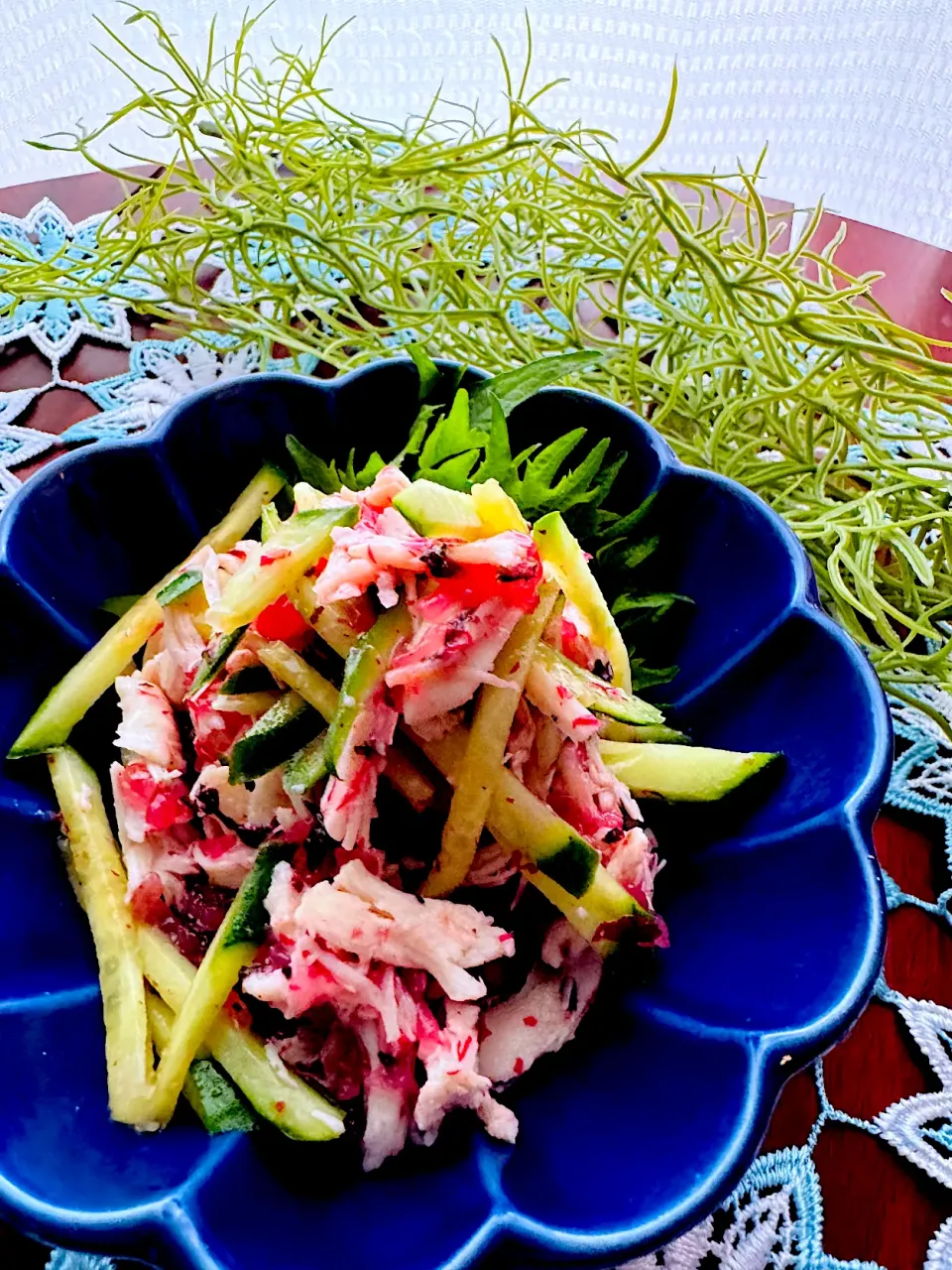 ナガマンさんの料理 ササミと胡瓜の【梅くらげ】和え|🌺🌺Foodie🌺🌺さん