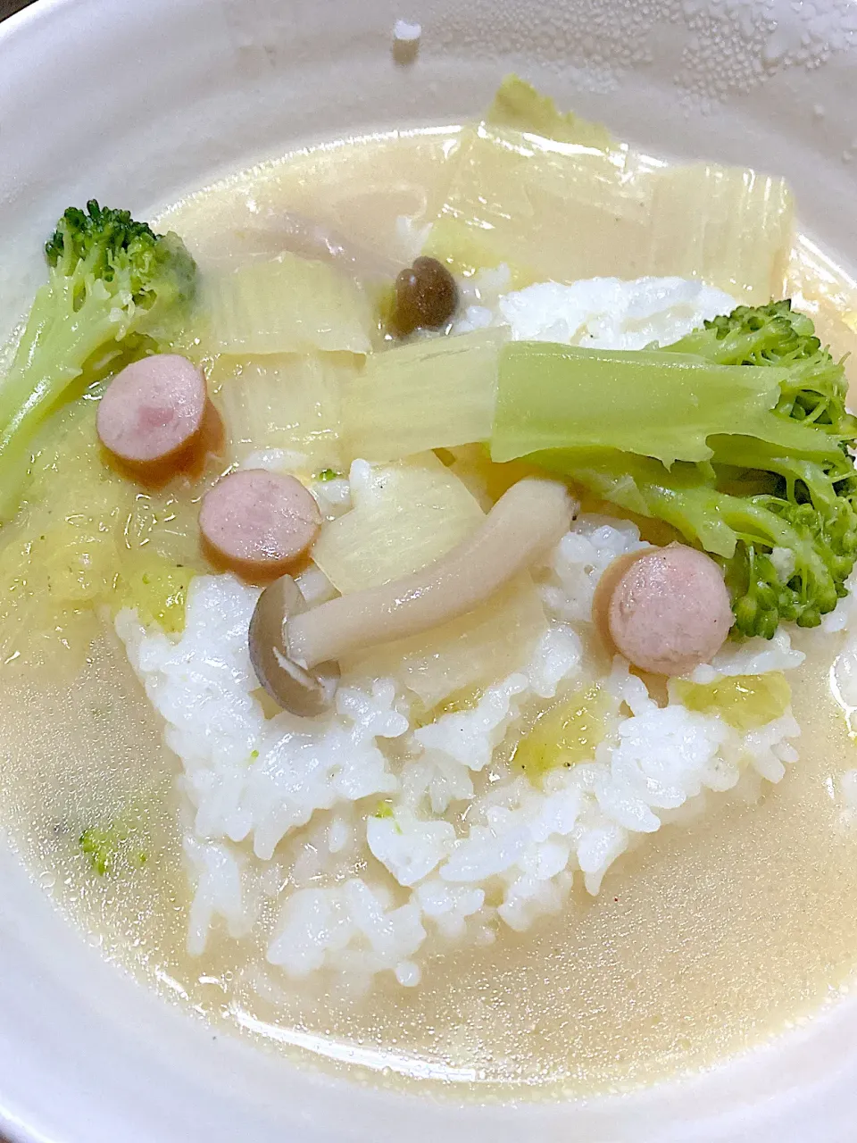 白菜クリームシチューライス、ミックスサラダ、厚揚げの照り焼き|Ayaさん