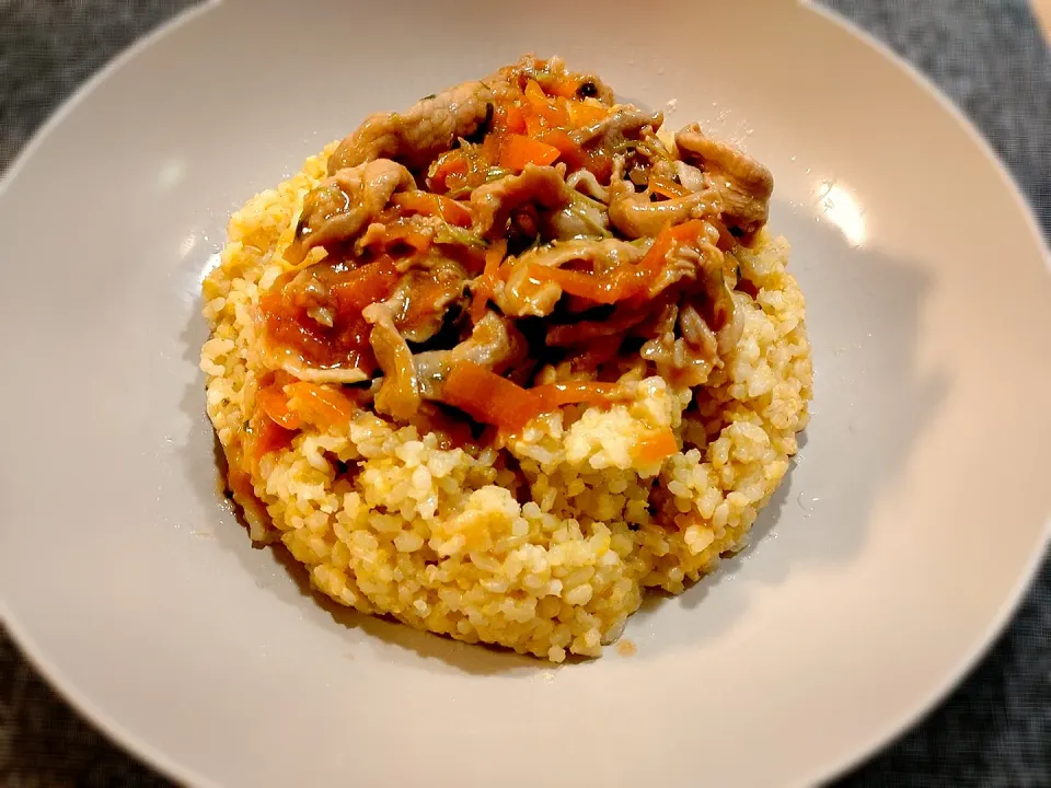 【炊飯器の玄米】あんかけチャーハン風|みりさん