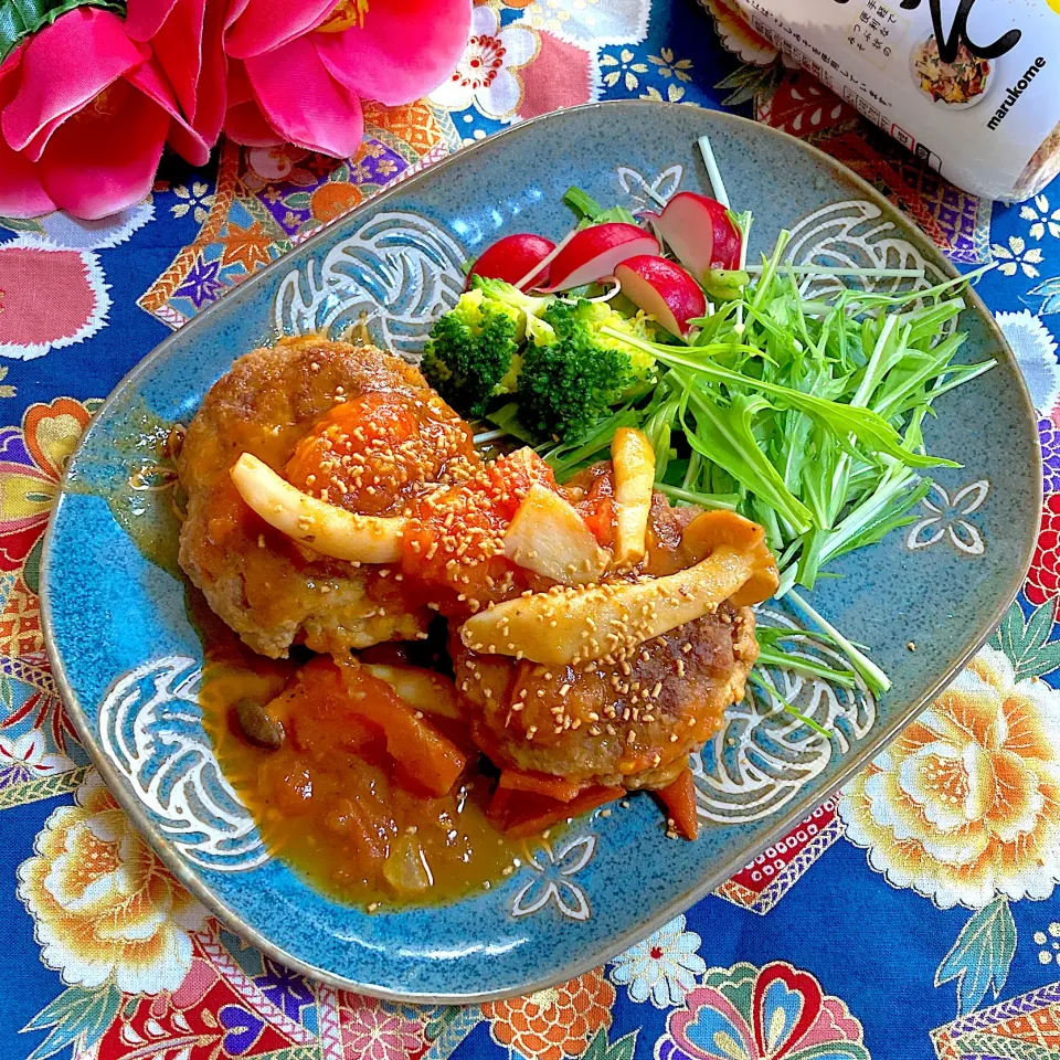 ハンバーグトマトソース煮🍅|ringonamaさん