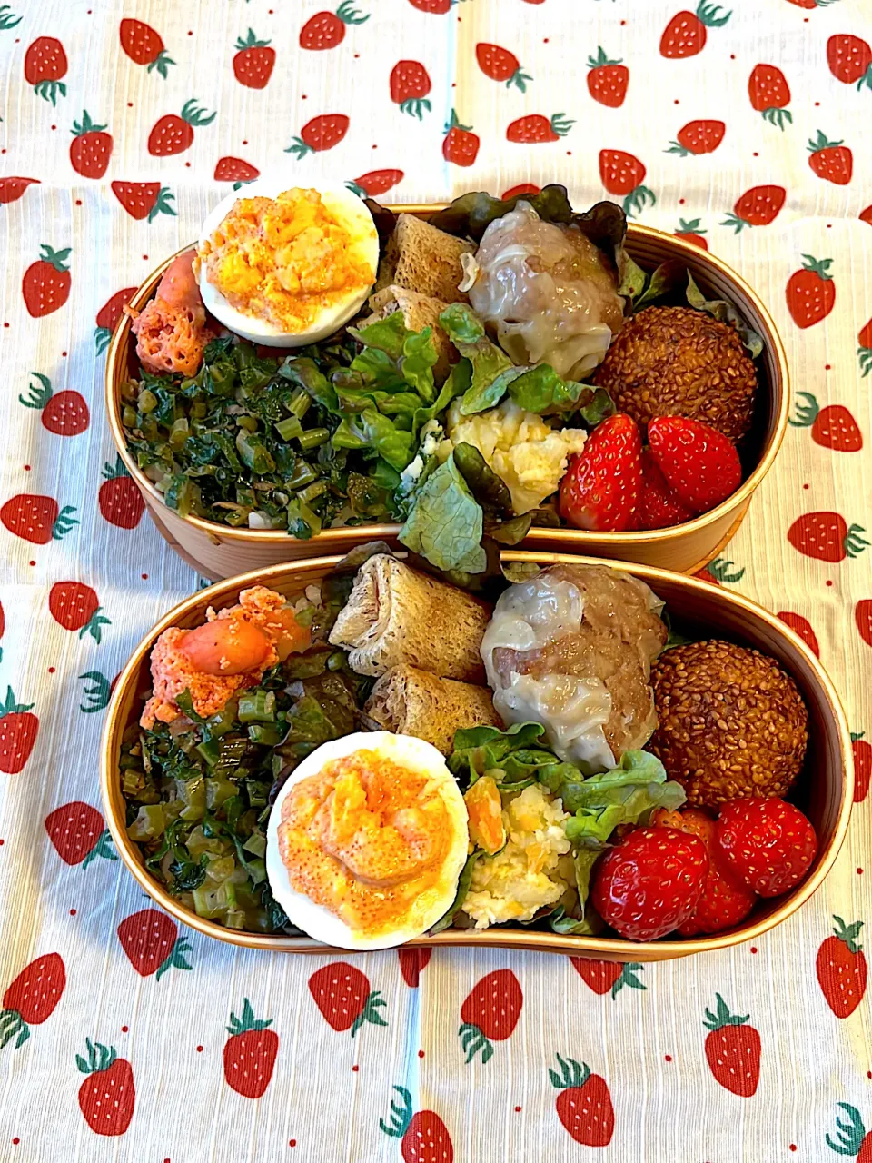 海老春巻き弁当|にこりこぷりんさん