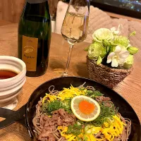 昨夜の残ったお蕎麦を…瓦そば風に|izunさん