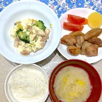 シーフードブロッコリー豆腐と鶏もも里芋煮|おしゃべり献立さん