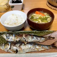 ＊鰯の塩焼き🐟＆具沢山お味噌汁＊|＊抹茶＊さん