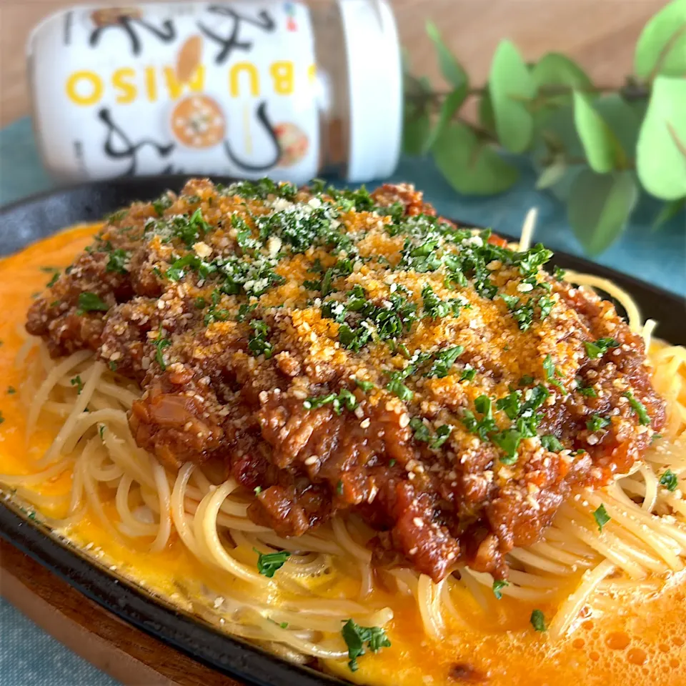 つぶみそ入りミートソーススパゲッティ🍝|みずほさん