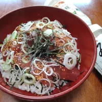 つぶみそまぐろ漬け丼😍🐟️🍚