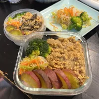 間違いなくお腹いっぱいになる弁当。おから、さつまいも🍠🍱。|hanakoさん