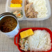 キーマカレー弁当。旦那さん、娘弁当。|ゆーこ。さん