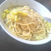緑になったオイルパスタ。| suzuranさん