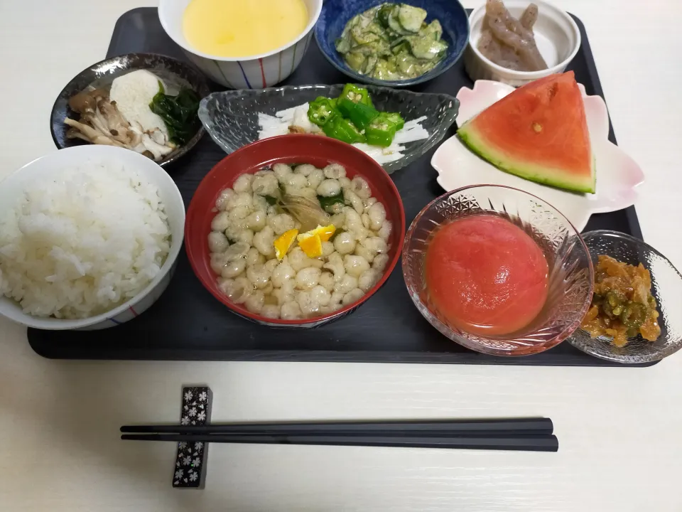 過去の記録  梅干しの茶碗蒸しと副菜|justice🍎IWATE🍎さん