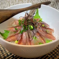 生ホタルイカの沖漬け丼