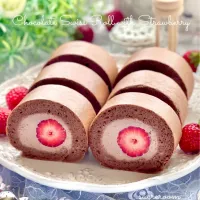 生チョコシフォンロールです🍓🍫