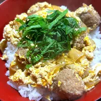 肉団子入りたまご丼^_^|きよっさんさん